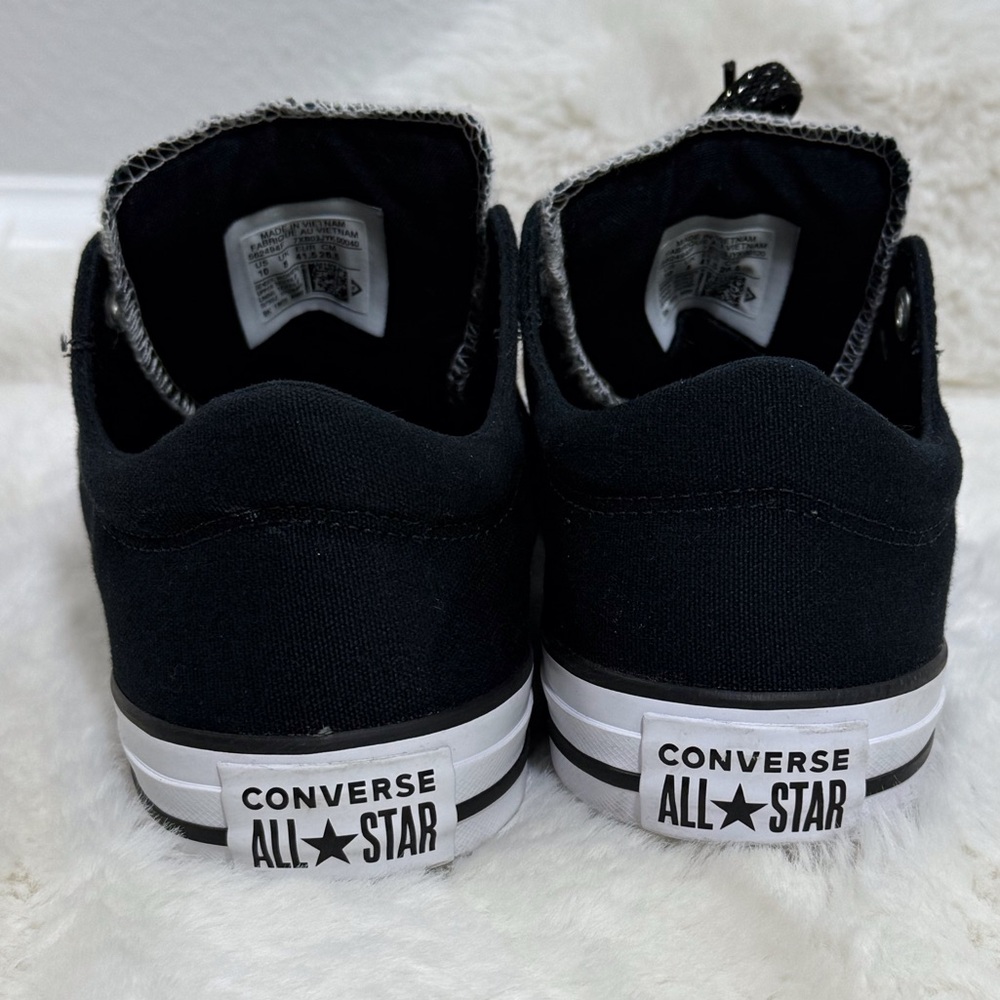 Converse All Star Madison Classic Low Top Shoes Black & Silver Glitter Sneakers - Picture 4 of 10